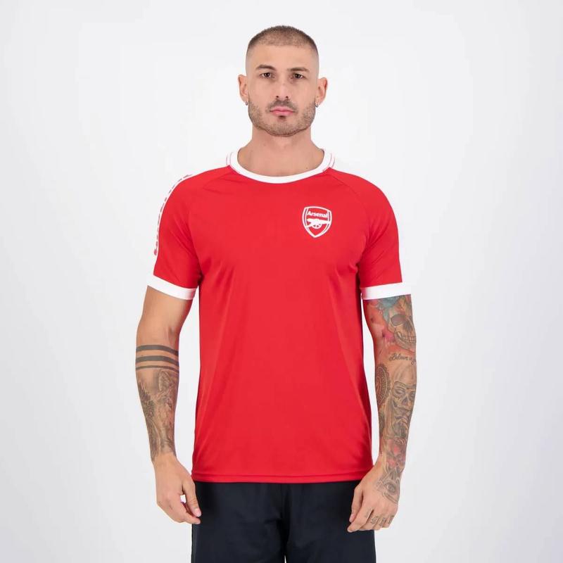 Camisa Arsenal Odegaard 8 Paint Vermelha - Spr - Camisa de Time